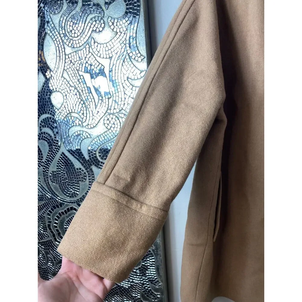 NWT J. CREW COAT CITY WOOL CAMEL TAN PREPPY MINIMALIST QUIET LUXURY OLD MONEY